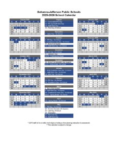 Gahanna Jefferson Public Schools Calendar 2025 2026 in PDF Gahanna Jefferson Public Schools Calendar 2025 2026 in PDF