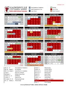 Gainesville City Schools Calendar 2025 2026 in PDF Gainesville City Schools Calendar 2025 2026 in PDF