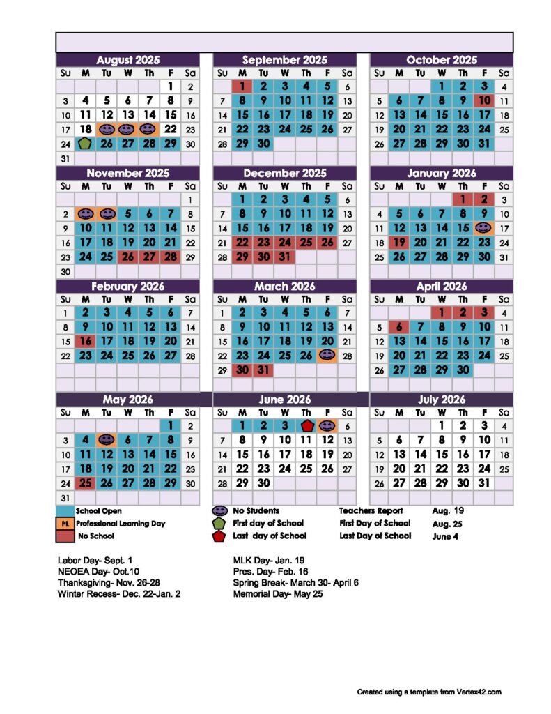 Parma City School District Calendar 2025