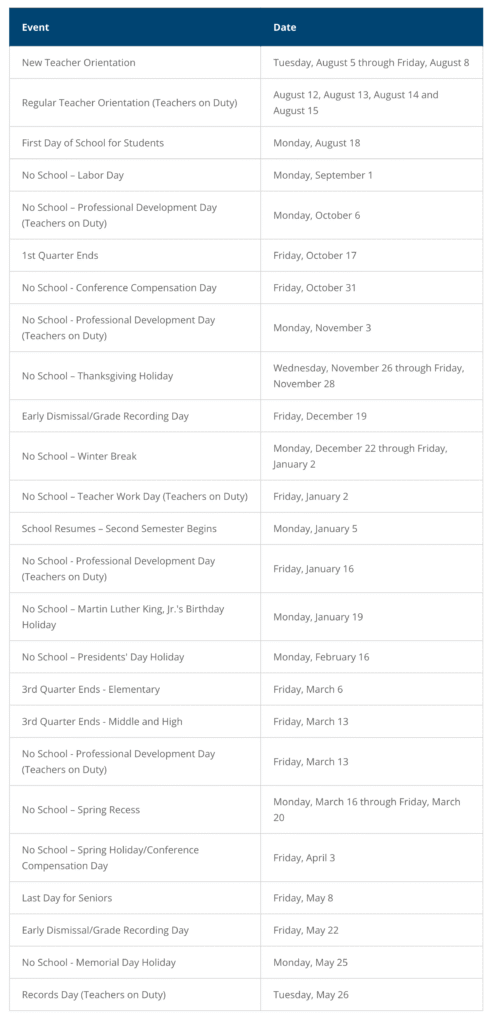 Rockwood School District Calendar 2025-2026