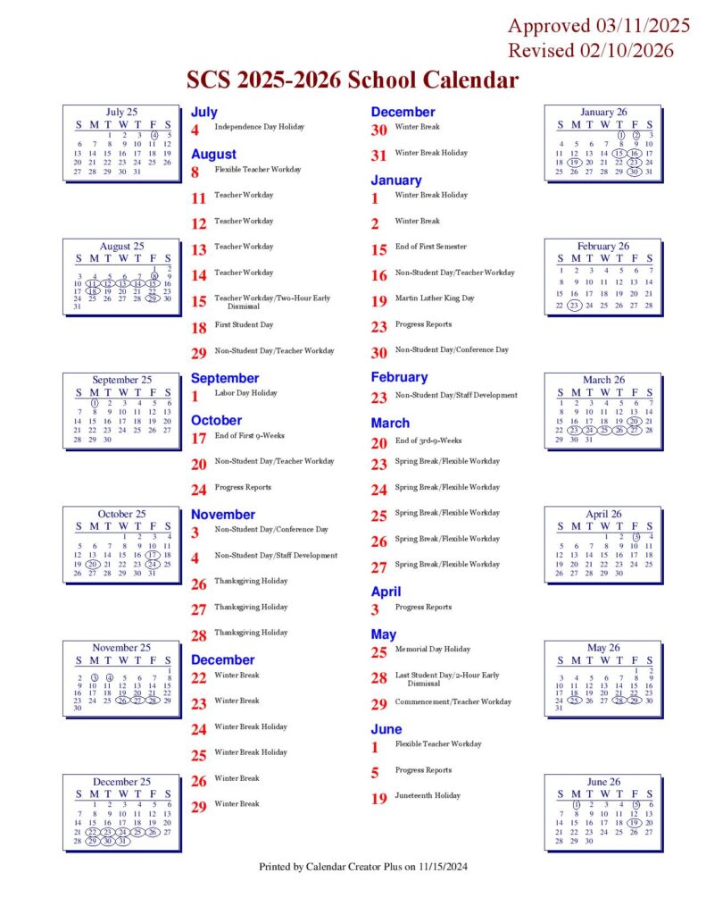 Salem City Schools Calendar 2026