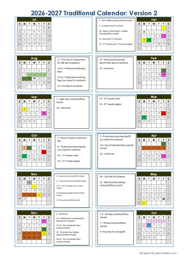 Kanawha County Schools Calendar 2026-2027